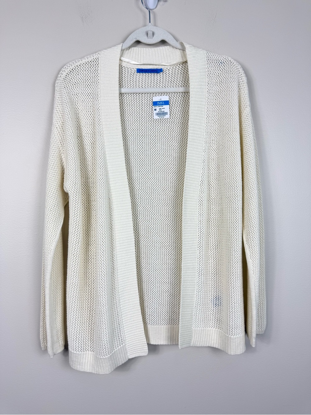 J. McLaughlin Bristol Sweater Women Medium Cream Lagonlook Knit Cardigan NWT